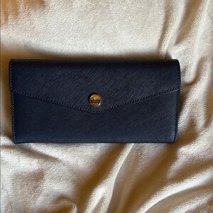 Michael Kors navy Saffiano leather continental wallet - NEW